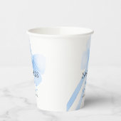 Blue Bow-Baby shower Papieren Bekers (Links)
