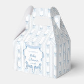 Blue Bow Boy Baby shower Dank je Bedankdoosjes (Achterkant)