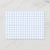 Blue Bow Boy Baby shower Luier Raffle Informatiekaartje (Achterkant)