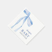 Blue Bow Boy Baby shower Servet (Hoek)