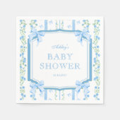 Blue Bow Boy Baby shower Servet (Voorkant)