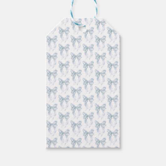 Blue Bow  Cadeaulabel (Voorkant)