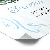 Blue Bow Christmas Tree Baby Shower Favors Poster (Hoek)