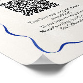 Blue Bow College Fonds Afstudeer QR Code Poster (Hoek)