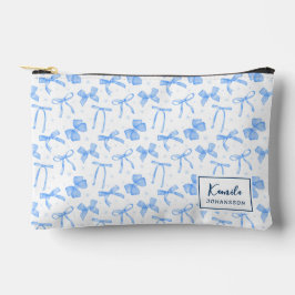 Blue Bow Coquette Aesthetic Custom Name Etui