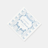 Blue Bow Coquette Blue Boy baby shower Servet (Hoek)