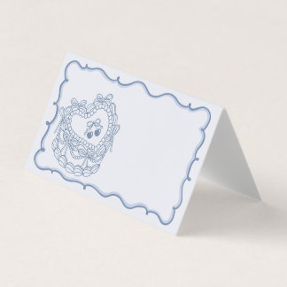 Blue Bow Coquette gâteau Bachelorette Cartes de Pl