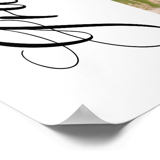 Blue Bow Coquette Graduation Cap Afstuderen Welkom Poster (Hoek)