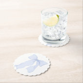 Blue Bow Coquette Kartonnen Onderzetters (Insitu)