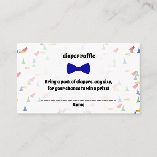 Blue Bow Cravate bébé garçon Douche couches Cartes (Devant)