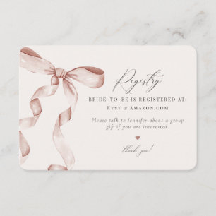 Blue Bow De uitnodiging van het Knoopregister kopp Informatiekaartje