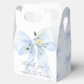 Blue Bow elegante Baby in Bloom bloemendank u Bedankdoosjes (Geopend)