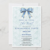 Blue Bow Engagement Invitation – Japanese Style (Devant)