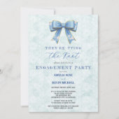 Blue Bow Engagement Invitation – Japanese Style (Devant)