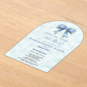 Blue Bow Engagement Invitation – Japanese Style (Poser)