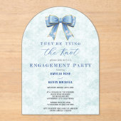 Blue Bow Engagement Invitation – Japanese Style (Recto)