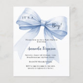 Blue bow, het is een Baby shower voor jongens (Voorkant)