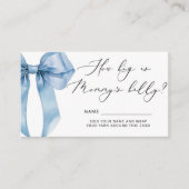 Blue Bow Hoe groot is mama's buikspel Informatiekaartje (Voorkant)