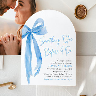 Blue Bow Iets Blauw Voordat Ik Vrijgezellenfeest D Kaart