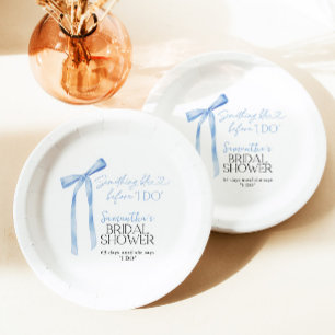 Blue Bow Iets Blauw Voordat Ik Vrijgezellenfeest D Papieren Bordje