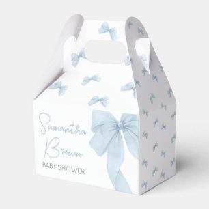 Blue Bow is een Baby shower Bedankdoosjes