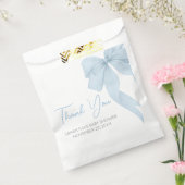 Blue Bow is een Baby shower Bedankzakje (Gezegeld)