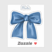 Blue Bow met de naam Vinyl Sticker (Vel)