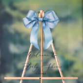 Blue Bow oh Boy Baby shower Bienvenue (Neutre)