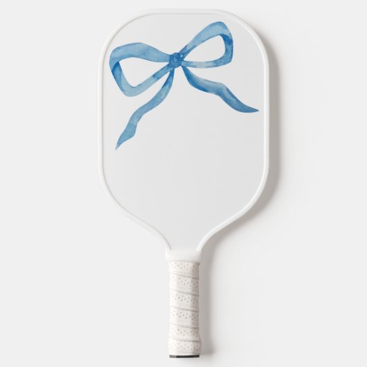 Blue Bow Preppy Grandmillenial Pickleball Paddle (Voorkant)