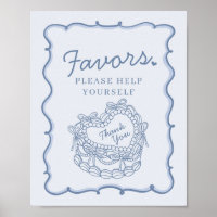 Blue Bow Retro Heart Coquette Cake Favorieten Teke