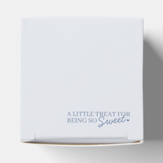 Blue Bow Retro Heart Coquette Cake Valentijnse Bedankdoosjes (Bovenkant)