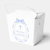 Blue Bow Ribbon Lijst Doop Uitnemen Bedankdoosjes (Achterkant)