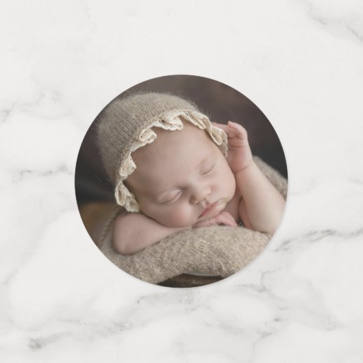 Blue Bow Ribbon Lijst dooptafel Confetti (Kleine voorkant)