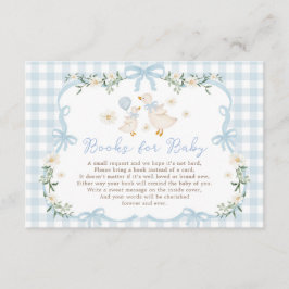 Blue Bow Silly Goose Books for Baby Boy Informatiekaartje