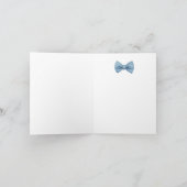 Blue Bow Stropdas Baby shower Dank u fotokaart Bedankkaart (Binnen)