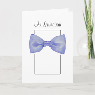 Blue Bow Stropdas Invitation Card