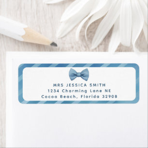 Blue Bow Stropdas Little Man Baby shower Adresetik Etiket