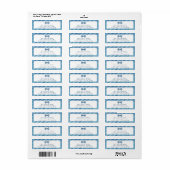 Blue Bow Stropdas Little Man Baby shower Adresetik Etiket (Full Sheet)