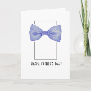 Blue Bow Stropdas Vaderdag Kaart