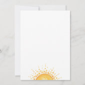 Blue Bow Sun Baby Shower Invitation (Dos)