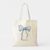 Blue Bow-Tas Tote Bag (Achterkant)