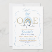 Blue Bow: Verjaardag van Mr. Odenful Boy Kaart (Voorkant)