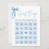 Blue Bow Vind de gast Bingo Vrijgezellenfeest spel Kaart (Voorkant)