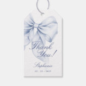 Blue Bow-Vrijgezellenfeest Cadeaulabel (Voorkant)