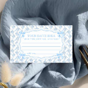 Blue Bow Vrijgezellenfeest Date Night Ideeën Informatiekaartje