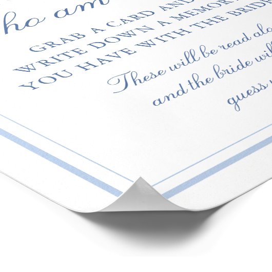 Blue Bow Wie Ben Ik Vrijgezellenfeest Spelbord Poster (Hoek)