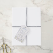 Blue Bow Wildflower Baby in bloei Dank u Cadeaulabel (Met Touw)