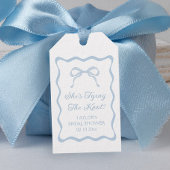 Blue Bow Ze bindt de knoop Vrijgezellenfeest gunst Cadeaulabel