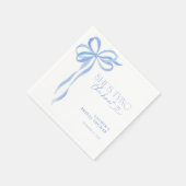 Blue Bow zij knoopt de knoop Bruidsfeest Servet (Hoek)