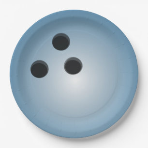Blue Bowling Ball Papieren Bordje